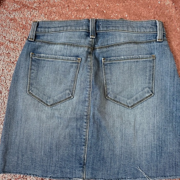 L’AGENCE JEANS SKIRT 24 COTTON BLEND BLUE COLOR  LACE UP FRONT, Trend, Chic - Picture 3 of 7